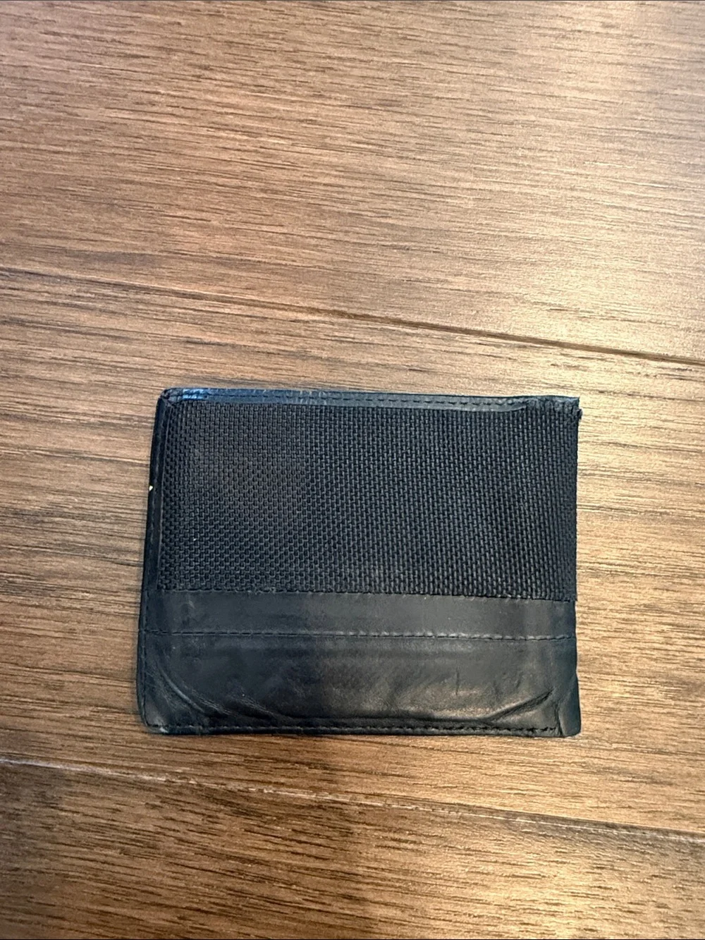 Ben Sherman Black Textured Bifold Wallet with Leather Trim - P1-2